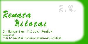 renata milotai business card